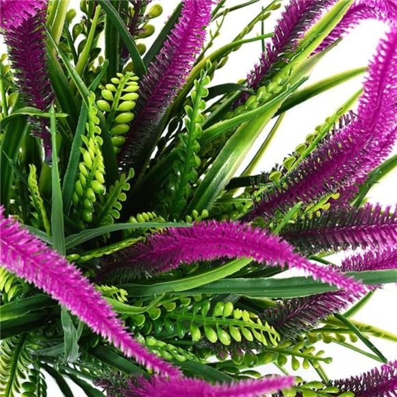 Artificial Outdoor Plant Flowers 8pcs Faux Plastic Plant Fake Flower UVResistant - Picture 2 of 7